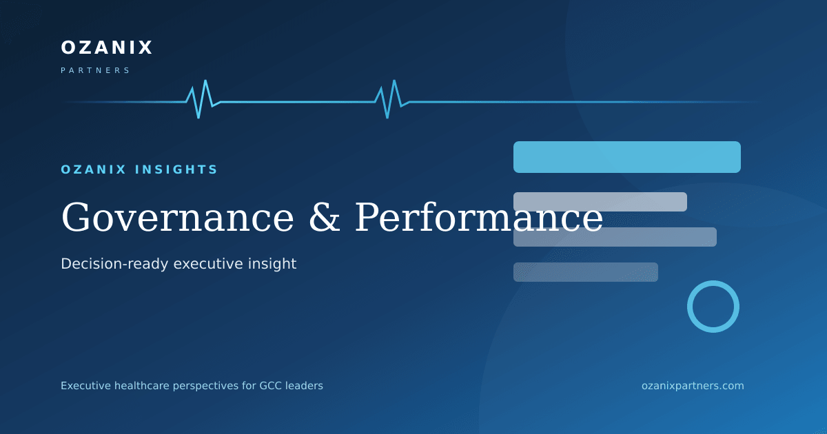 Healthcare board performance reporting and executive KPIs